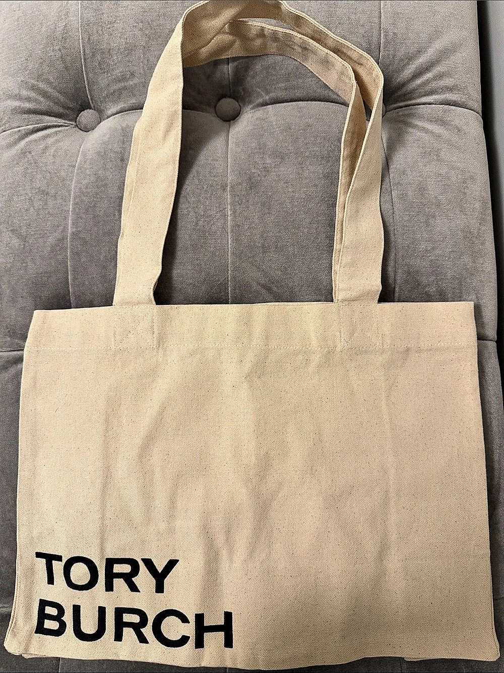 Tory Burch Canvas Tote in Beige
